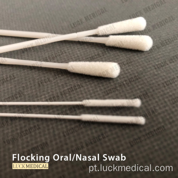 Coleta de vírus descartável Flocked swab nasal oral